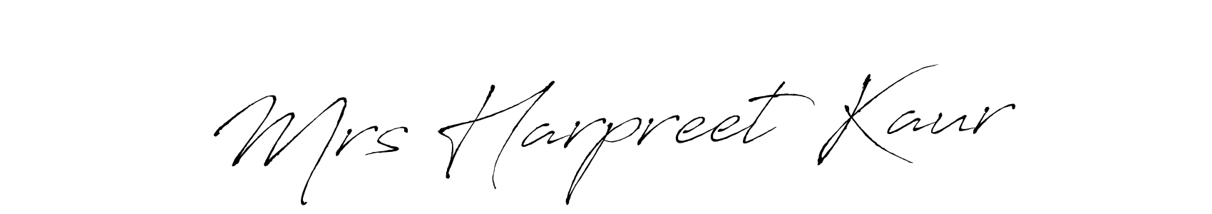 Design your own signature with our free online signature maker. With this signature software, you can create a handwritten (Antro_Vectra) signature for name Mrs Harpreet Kaur. Mrs Harpreet Kaur signature style 6 images and pictures png