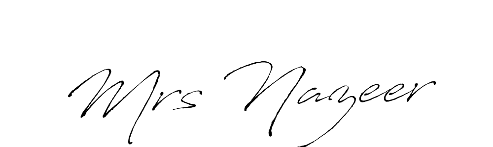 You should practise on your own different ways (Antro_Vectra) to write your name (Mrs Nazeer) in signature. don't let someone else do it for you. Mrs Nazeer signature style 6 images and pictures png