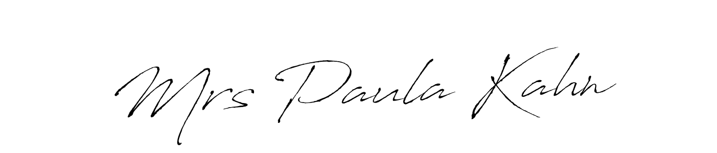 Use a signature maker to create a handwritten signature online. With this signature software, you can design (Antro_Vectra) your own signature for name Mrs Paula Kahn. Mrs Paula Kahn signature style 6 images and pictures png