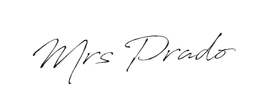 How to make Mrs Prado name signature. Use Antro_Vectra style for creating short signs online. This is the latest handwritten sign. Mrs Prado signature style 6 images and pictures png