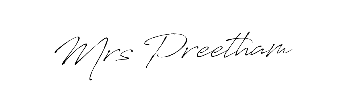 Use a signature maker to create a handwritten signature online. With this signature software, you can design (Antro_Vectra) your own signature for name Mrs Preetham. Mrs Preetham signature style 6 images and pictures png