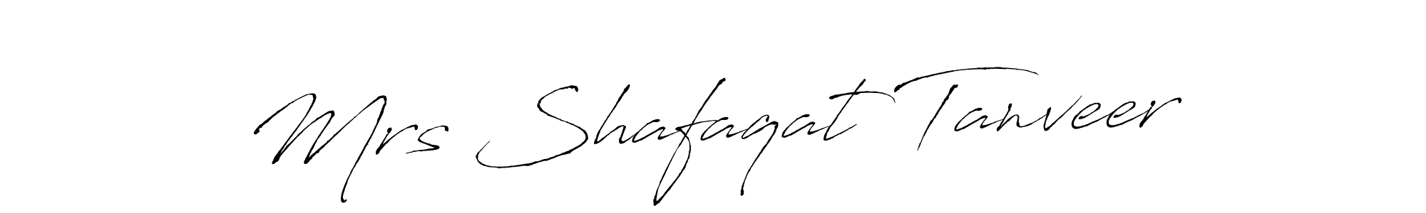 Antro_Vectra is a professional signature style that is perfect for those who want to add a touch of class to their signature. It is also a great choice for those who want to make their signature more unique. Get Mrs Shafaqat Tanveer name to fancy signature for free. Mrs Shafaqat Tanveer signature style 6 images and pictures png