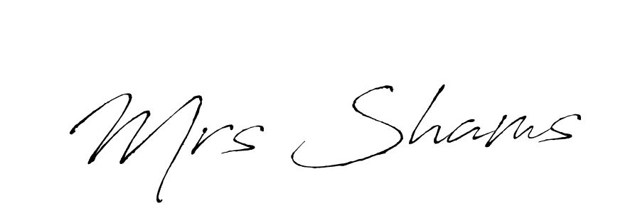 Similarly Antro_Vectra is the best handwritten signature design. Signature creator online .You can use it as an online autograph creator for name Mrs Shams. Mrs Shams signature style 6 images and pictures png