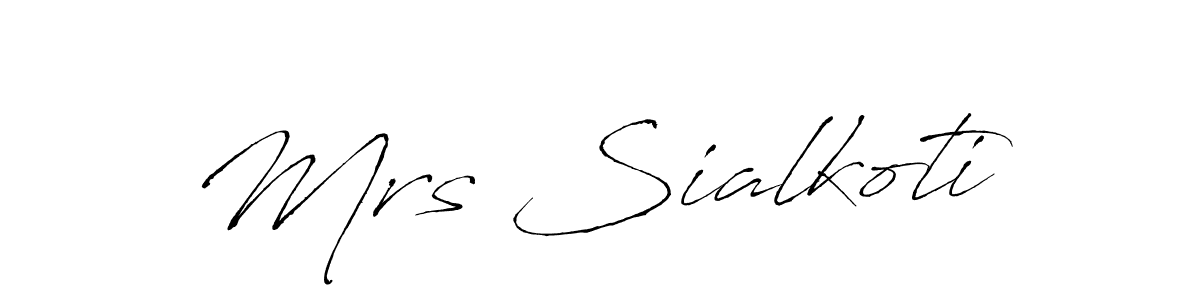 How to Draw Mrs Sialkoti signature style? Antro_Vectra is a latest design signature styles for name Mrs Sialkoti. Mrs Sialkoti signature style 6 images and pictures png