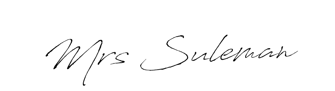 Design your own signature with our free online signature maker. With this signature software, you can create a handwritten (Antro_Vectra) signature for name Mrs Suleman. Mrs Suleman signature style 6 images and pictures png