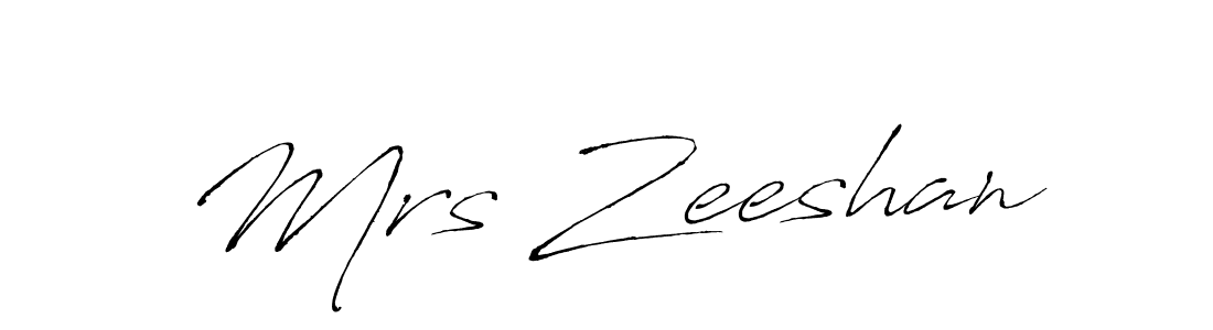 How to make Mrs Zeeshan name signature. Use Antro_Vectra style for creating short signs online. This is the latest handwritten sign. Mrs Zeeshan signature style 6 images and pictures png
