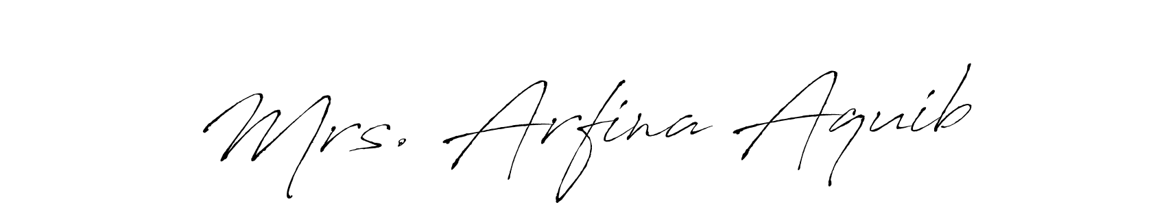 It looks lik you need a new signature style for name Mrs. Arfina Aquib. Design unique handwritten (Antro_Vectra) signature with our free signature maker in just a few clicks. Mrs. Arfina Aquib signature style 6 images and pictures png