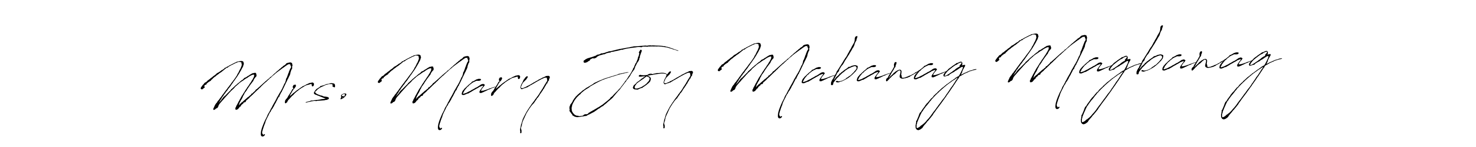 How to make Mrs. Mary Joy Mabanag Magbanag name signature. Use Antro_Vectra style for creating short signs online. This is the latest handwritten sign. Mrs. Mary Joy Mabanag Magbanag signature style 6 images and pictures png