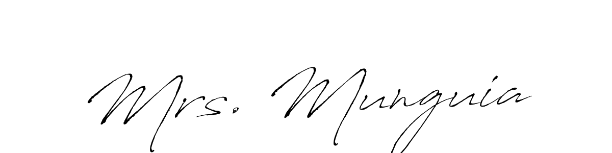 The best way (Antro_Vectra) to make a short signature is to pick only two or three words in your name. The name Mrs. Munguia include a total of six letters. For converting this name. Mrs. Munguia signature style 6 images and pictures png