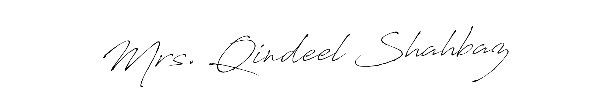 Make a beautiful signature design for name Mrs. Qindeel Shahbaz. With this signature (Antro_Vectra) style, you can create a handwritten signature for free. Mrs. Qindeel Shahbaz signature style 6 images and pictures png