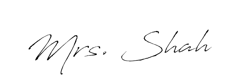 You should practise on your own different ways (Antro_Vectra) to write your name (Mrs. Shah) in signature. don't let someone else do it for you. Mrs. Shah signature style 6 images and pictures png