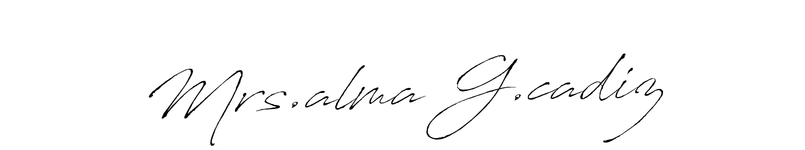 Best and Professional Signature Style for Mrs.alma G.cadiz. Antro_Vectra Best Signature Style Collection. Mrs.alma G.cadiz signature style 6 images and pictures png