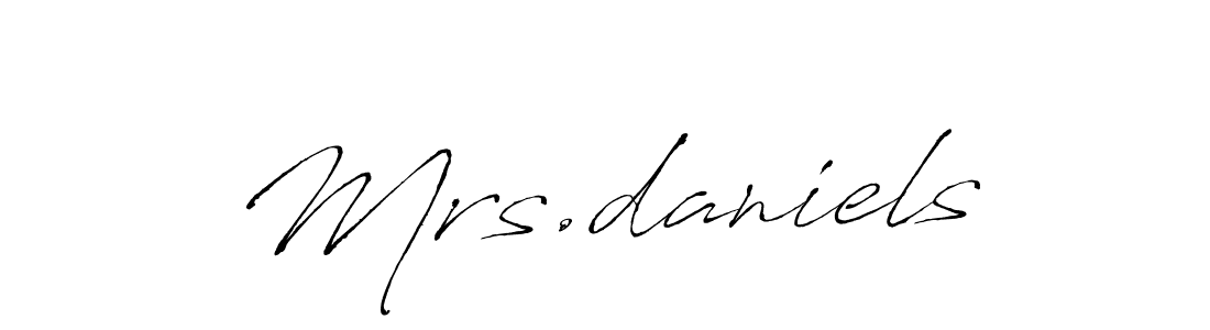 Make a beautiful signature design for name Mrs.daniels. With this signature (Antro_Vectra) style, you can create a handwritten signature for free. Mrs.daniels signature style 6 images and pictures png