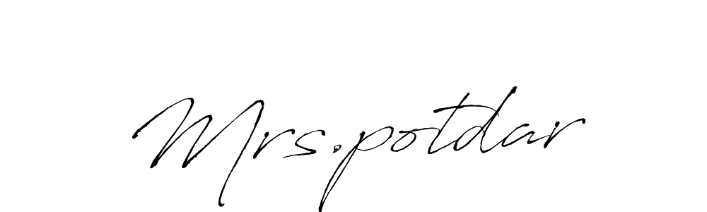 Also we have Mrs.potdar name is the best signature style. Create professional handwritten signature collection using Antro_Vectra autograph style. Mrs.potdar signature style 6 images and pictures png