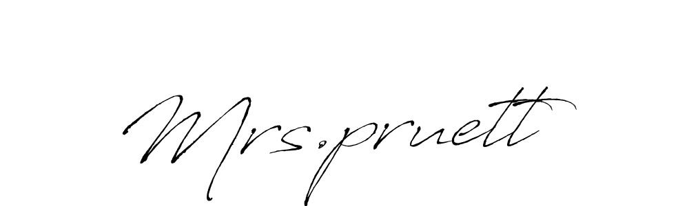 How to make Mrs.pruett name signature. Use Antro_Vectra style for creating short signs online. This is the latest handwritten sign. Mrs.pruett signature style 6 images and pictures png