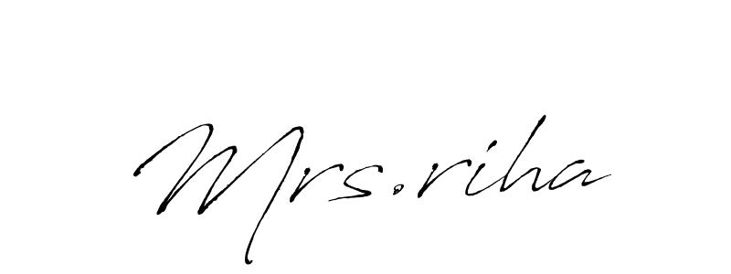 Design your own signature with our free online signature maker. With this signature software, you can create a handwritten (Antro_Vectra) signature for name Mrs.riha. Mrs.riha signature style 6 images and pictures png