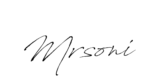 Create a beautiful signature design for name Mrsoni. With this signature (Antro_Vectra) fonts, you can make a handwritten signature for free. Mrsoni signature style 6 images and pictures png