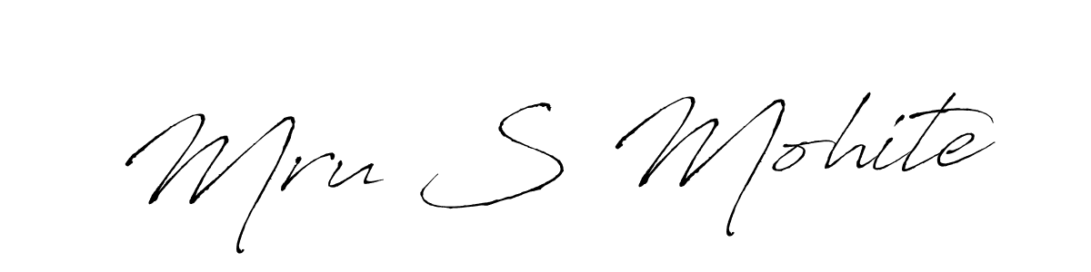 Also You can easily find your signature by using the search form. We will create Mru S Mohite name handwritten signature images for you free of cost using Antro_Vectra sign style. Mru S Mohite signature style 6 images and pictures png