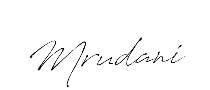 The best way (Antro_Vectra) to make a short signature is to pick only two or three words in your name. The name Mrudani include a total of six letters. For converting this name. Mrudani signature style 6 images and pictures png