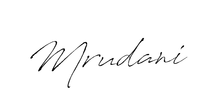 How to make Mrudani name signature. Use Antro_Vectra style for creating short signs online. This is the latest handwritten sign. Mrudani signature style 6 images and pictures png