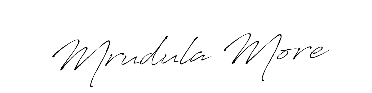 Make a beautiful signature design for name Mrudula More. With this signature (Antro_Vectra) style, you can create a handwritten signature for free. Mrudula More signature style 6 images and pictures png