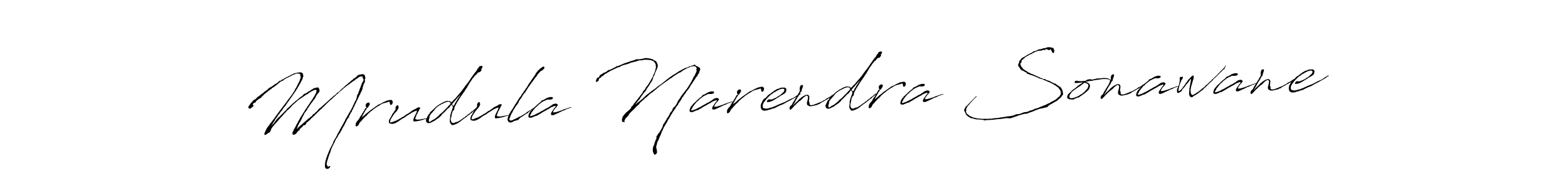 Design your own signature with our free online signature maker. With this signature software, you can create a handwritten (Antro_Vectra) signature for name Mrudula Narendra Sonawane. Mrudula Narendra Sonawane signature style 6 images and pictures png