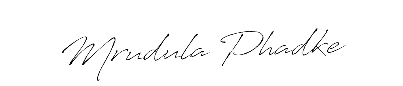 Design your own signature with our free online signature maker. With this signature software, you can create a handwritten (Antro_Vectra) signature for name Mrudula Phadke. Mrudula Phadke signature style 6 images and pictures png