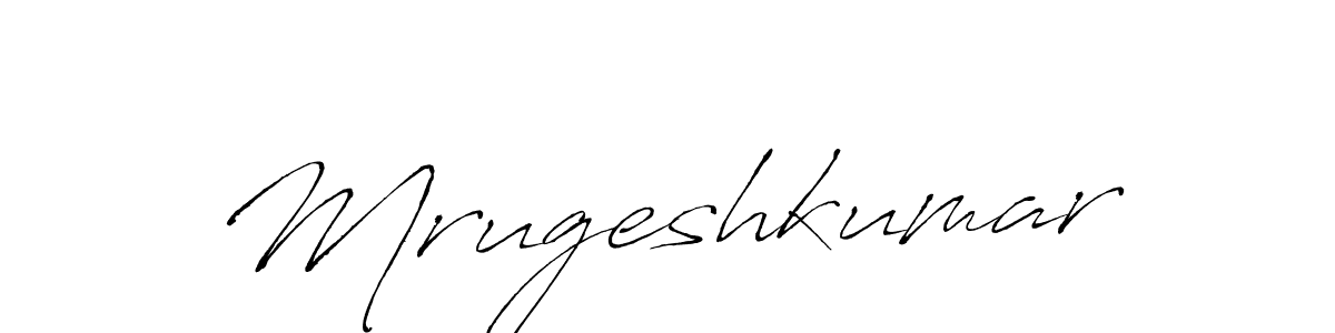 Make a beautiful signature design for name Mrugeshkumar. With this signature (Antro_Vectra) style, you can create a handwritten signature for free. Mrugeshkumar signature style 6 images and pictures png