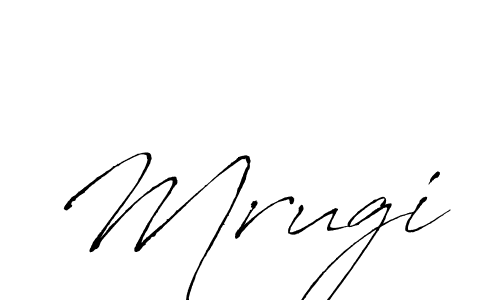 Use a signature maker to create a handwritten signature online. With this signature software, you can design (Antro_Vectra) your own signature for name Mrugi. Mrugi signature style 6 images and pictures png