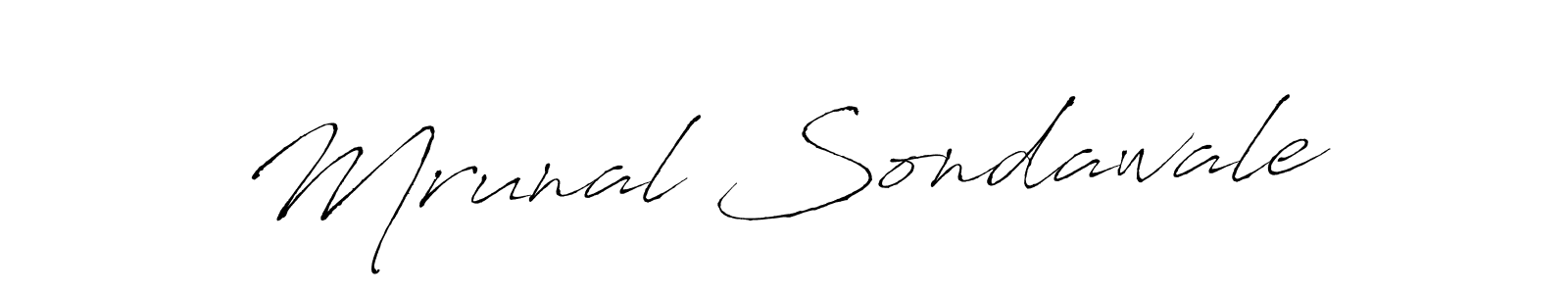 Mrunal Sondawale stylish signature style. Best Handwritten Sign (Antro_Vectra) for my name. Handwritten Signature Collection Ideas for my name Mrunal Sondawale. Mrunal Sondawale signature style 6 images and pictures png