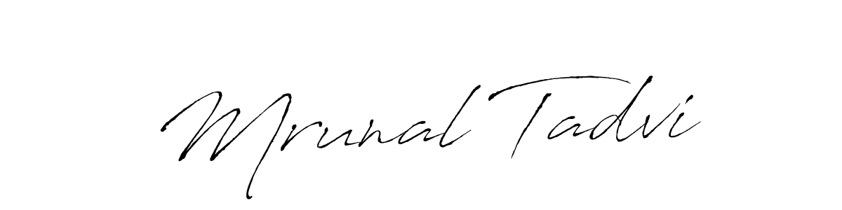 The best way (Antro_Vectra) to make a short signature is to pick only two or three words in your name. The name Mrunal Tadvi include a total of six letters. For converting this name. Mrunal Tadvi signature style 6 images and pictures png