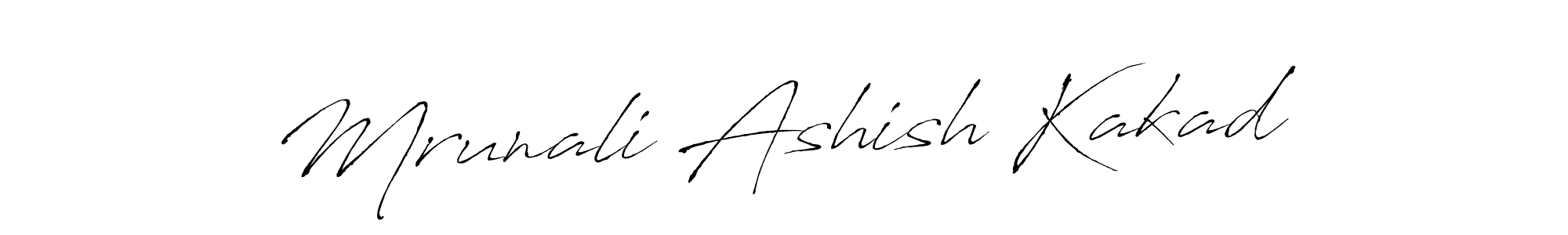 This is the best signature style for the Mrunali Ashish Kakad name. Also you like these signature font (Antro_Vectra). Mix name signature. Mrunali Ashish Kakad signature style 6 images and pictures png