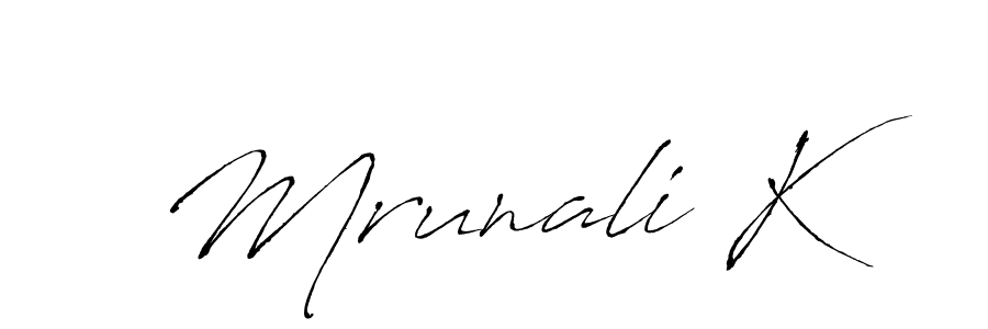 Best and Professional Signature Style for Mrunali K. Antro_Vectra Best Signature Style Collection. Mrunali K signature style 6 images and pictures png