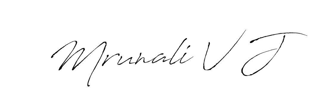 Best and Professional Signature Style for Mrunali V J. Antro_Vectra Best Signature Style Collection. Mrunali V J signature style 6 images and pictures png