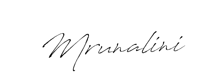 How to make Mrunalini name signature. Use Antro_Vectra style for creating short signs online. This is the latest handwritten sign. Mrunalini signature style 6 images and pictures png