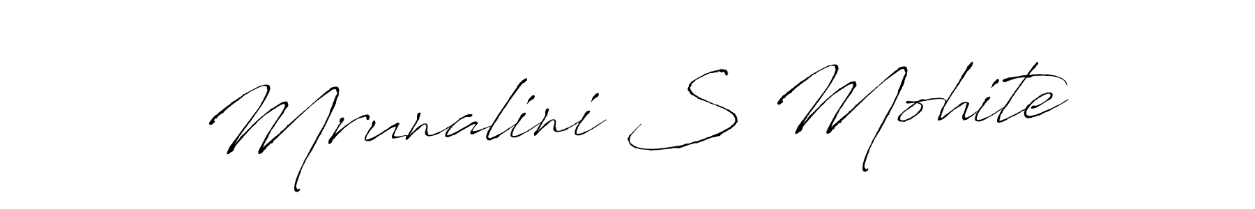 Create a beautiful signature design for name Mrunalini S Mohite. With this signature (Antro_Vectra) fonts, you can make a handwritten signature for free. Mrunalini S Mohite signature style 6 images and pictures png