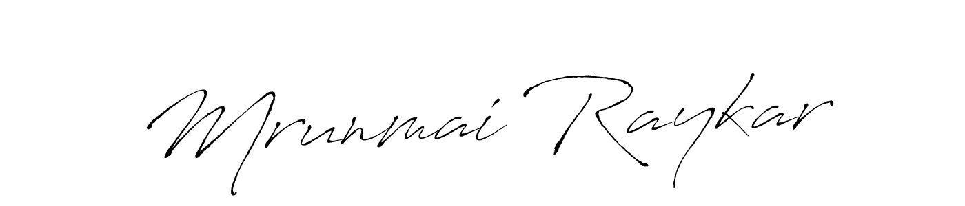 The best way (Antro_Vectra) to make a short signature is to pick only two or three words in your name. The name Mrunmai Raykar include a total of six letters. For converting this name. Mrunmai Raykar signature style 6 images and pictures png