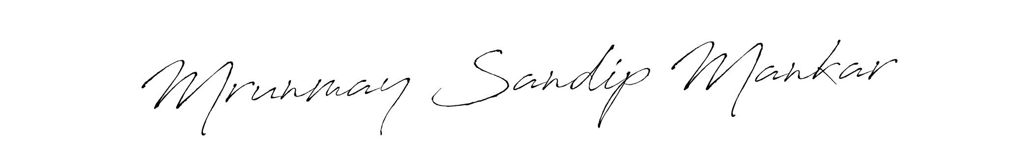 See photos of Mrunmay Sandip Mankar official signature by Spectra . Check more albums & portfolios. Read reviews & check more about Antro_Vectra font. Mrunmay Sandip Mankar signature style 6 images and pictures png