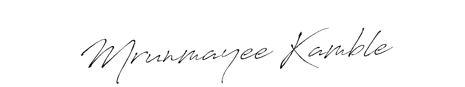 Make a beautiful signature design for name Mrunmayee Kamble. With this signature (Antro_Vectra) style, you can create a handwritten signature for free. Mrunmayee Kamble signature style 6 images and pictures png