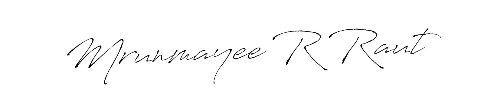 Use a signature maker to create a handwritten signature online. With this signature software, you can design (Antro_Vectra) your own signature for name Mrunmayee R Raut. Mrunmayee R Raut signature style 6 images and pictures png