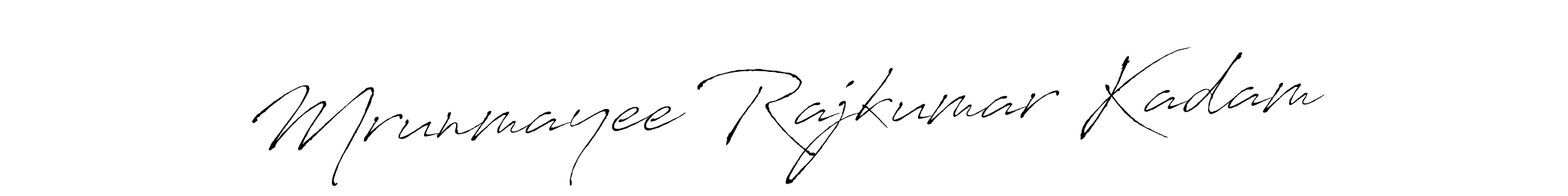 How to make Mrunmayee Rajkumar Kadam signature? Antro_Vectra is a professional autograph style. Create handwritten signature for Mrunmayee Rajkumar Kadam name. Mrunmayee Rajkumar Kadam signature style 6 images and pictures png