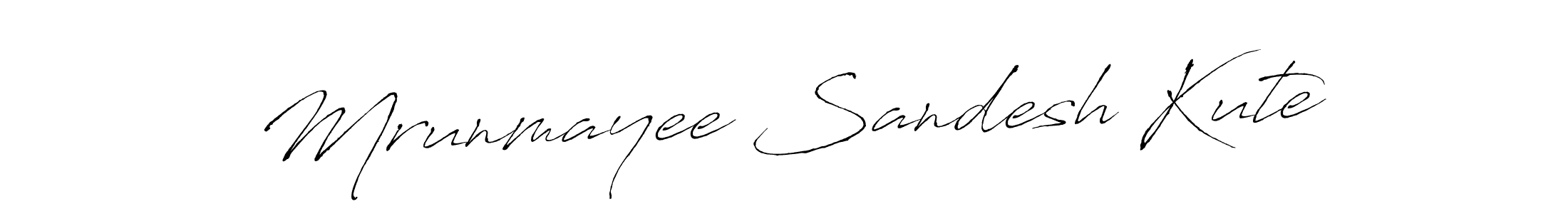 How to make Mrunmayee Sandesh Kute signature? Antro_Vectra is a professional autograph style. Create handwritten signature for Mrunmayee Sandesh Kute name. Mrunmayee Sandesh Kute signature style 6 images and pictures png