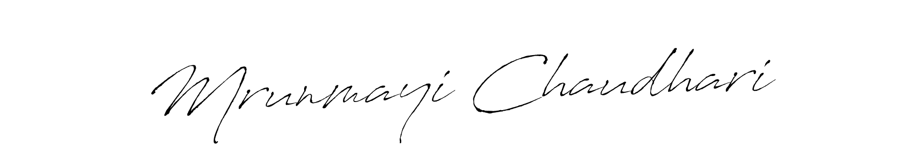 Make a beautiful signature design for name Mrunmayi Chaudhari. With this signature (Antro_Vectra) style, you can create a handwritten signature for free. Mrunmayi Chaudhari signature style 6 images and pictures png