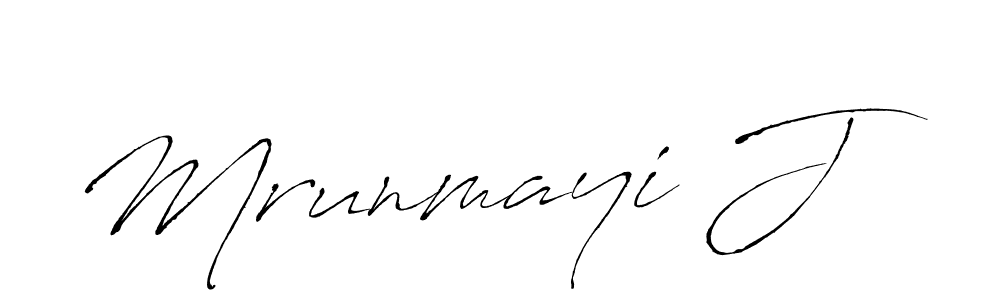 Also You can easily find your signature by using the search form. We will create Mrunmayi J name handwritten signature images for you free of cost using Antro_Vectra sign style. Mrunmayi J signature style 6 images and pictures png