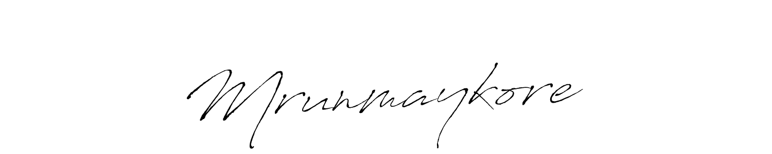 Use a signature maker to create a handwritten signature online. With this signature software, you can design (Antro_Vectra) your own signature for name Mrunmaykore ❤. Mrunmaykore ❤ signature style 6 images and pictures png