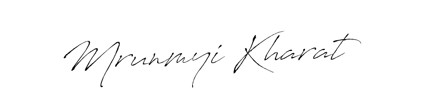 Create a beautiful signature design for name Mrunmyi Kharat. With this signature (Antro_Vectra) fonts, you can make a handwritten signature for free. Mrunmyi Kharat signature style 6 images and pictures png