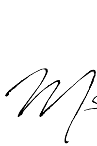 Create a beautiful signature design for name Ms. With this signature (Antro_Vectra) fonts, you can make a handwritten signature for free. Ms signature style 6 images and pictures png