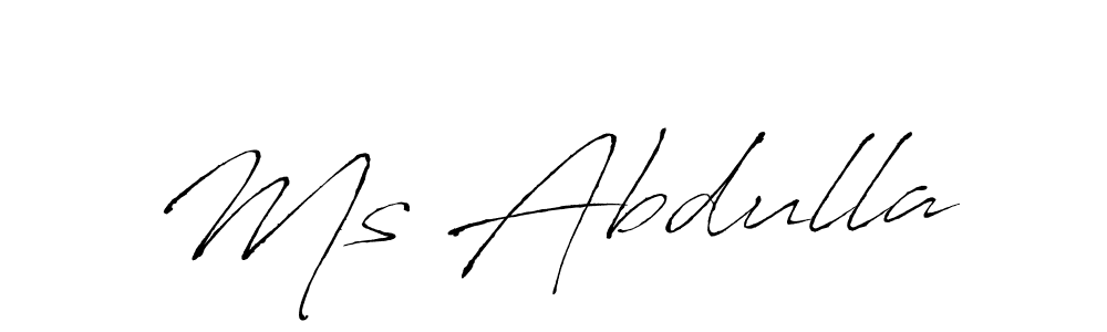 Use a signature maker to create a handwritten signature online. With this signature software, you can design (Antro_Vectra) your own signature for name Ms Abdulla. Ms Abdulla signature style 6 images and pictures png