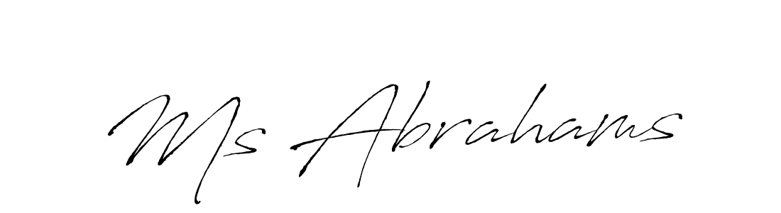 Ms Abrahams stylish signature style. Best Handwritten Sign (Antro_Vectra) for my name. Handwritten Signature Collection Ideas for my name Ms Abrahams. Ms Abrahams signature style 6 images and pictures png