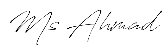 Quickly download Ms Ahmad name signature in high-resolution PNG using Antro_Vectra style. Ready to insert into PDFs and online applications. Ms Ahmad signature style 6 images and pictures png
